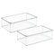 mDesign Plastic Closet Shoe Storage Organizer Box with Hinged Lid